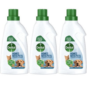 Dettol Laundry Senitiser Homes With Pets 750ml - Pack of 3