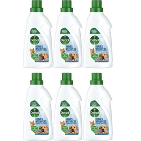 Dettol Laundry Senitiser Homes With Pets 750ml - Pack of 6
