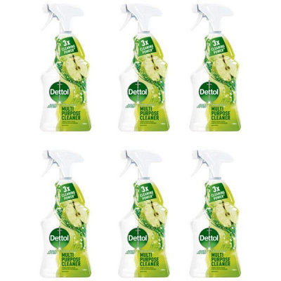 Dettol Multipurpose Cleaner Clean & Fresh Green Apple 500ML x 6