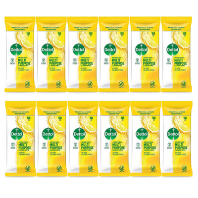 Dettol Multipurpose Cleaning Wipes Citrus 105W Pack of 12