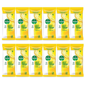 Dettol Multipurpose Cleaning Wipes Citrus 105W Pack of 12