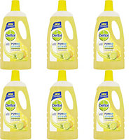 Dettol Power and Fresh Floor Cleaner Lemon, 1L (Pack of 6)