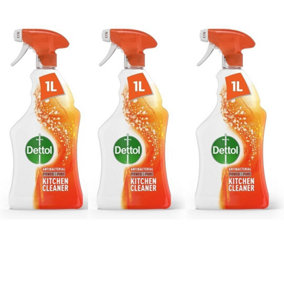 Dettol Power And Pure Kitchen Cleaner Spray 1L Pack of 3