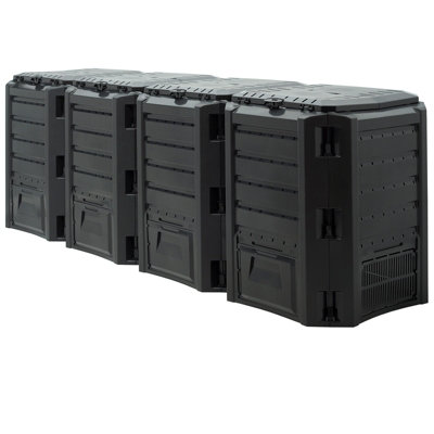 DEUBA 1600L Garden Compost Bin, Cleaning Caddy, Food Waste Bin, Dog ...
