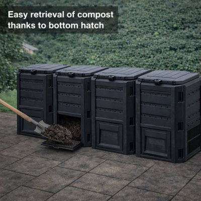 DEUBA 1600L Garden Compost Bin, Cleaning Caddy, Food Waste Bin, Dog ...