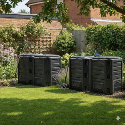 DEUBA 1600L Garden Compost Bin, Cleaning Caddy, Food Waste Bin, Dog ...