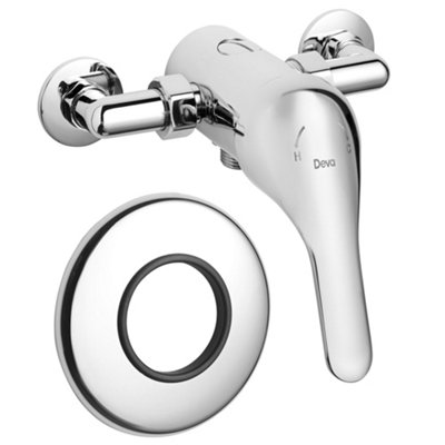 Deva Chrome Manual Mixer Shower Valve Exposed Or Concealed Kit Adjustable Mounting Centres Tilt & Turn Bathroom Handle WRAS & KIWA