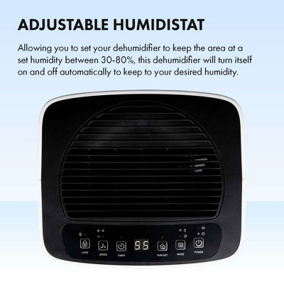 Devola 12L Dehumidifier WiFi Enabled Digital Display Low Energy Portable Electric Compressor for Home Laundry Drying Mode