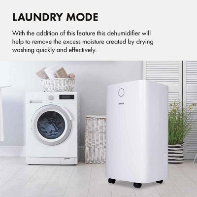 Devola 12L Dehumidifier WiFi Enabled Digital Display Low Energy Portable Electric Compressor for Home Laundry Drying Mode - 7