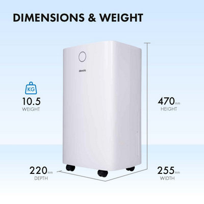 Devola 12L Dehumidifier WiFi Enabled Digital Display Low Energy Portable Electric Compressor for Home Laundry Drying Mode - 4