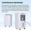 Devola 12L Dehumidifier with Digital Display Low Energy Portable Electric Compressor Dehumidifier for Home Laundry Drying Mode
