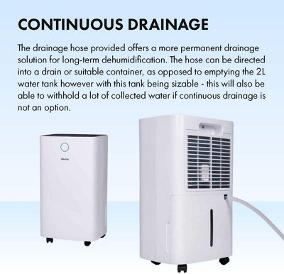 Devola 12L Dehumidifier with Digital Display Low Energy Portable Electric Compressor Dehumidifier for Home Laundry Drying Mode - 7