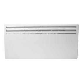 Devola 2000W Eco Electric Panel Heater with Adjustable Thermostat Energy Efficient Technology Wall Mounted & Free Standing White