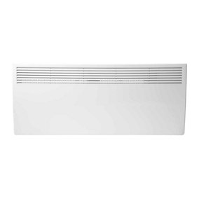 Devola 2400W Eco Electric Panel Heater with Adjustable Thermostat Energy Efficient Technology Wall Mounted & Free Standing White