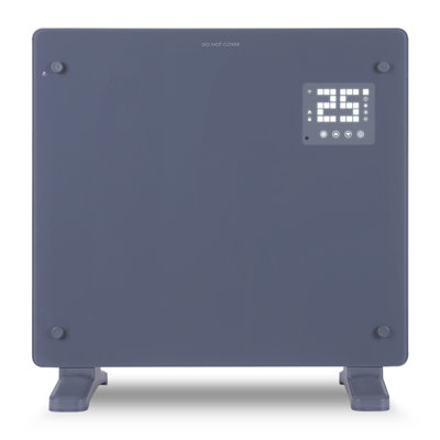 Devola Designer 1kW Smart Glass Panel Heater with Timer Grey - DVPW1000G - 5