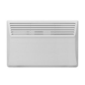 Devola Electric Panel Heater 1000W Eco Low Energy Floor or Wall Mounted Radiator, Adjustable Thermostat with Programmable Timer