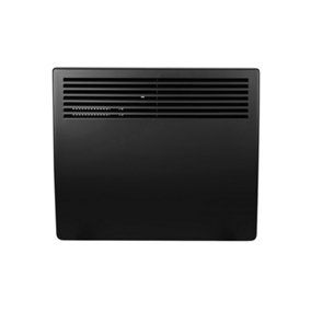 Devola Electric Panel Heater 1000W Low Energy Free Standing or Wall Radiator, Adjustable Thermostat with Programmable Timer Black