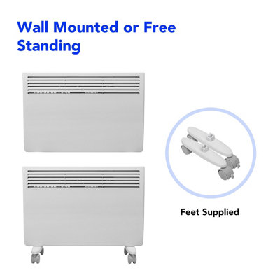 Devola Electric Panel Heater Low Energy Eco Floor / Wall Radiator 1500W White - 4