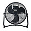 Devola High Power 80W 3 Speed 16-inch DC Floor Fan - Black - DV16FFB