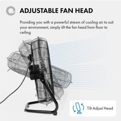 Devola High Power 80W 3 Speed 20-inch DC Floor Fan - Black - DV20FFB - 5