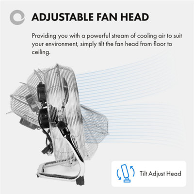 Devola High Power 80W 3 Speed 20-inch DC Floor Fan - Chrome - DV20FFC - 5