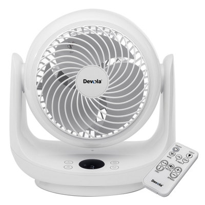 Devola Low Noise 20W 9 Speed 9-inch DC Desk Fan - White - DVF9DCFAN