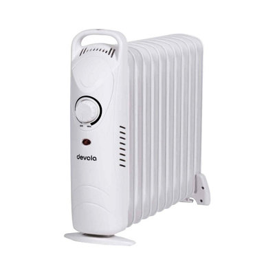 Devola Mini Oil Filled Radiator 1000W 11 Fin White Adjustable Electric Heating Price Comparisons | Compare The Build