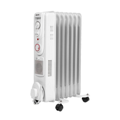 Devola Oil Filled Radiator 2000W 7 Fin White Electric Portable Fan Heater Timer Price Comparisons | Compare The Build
