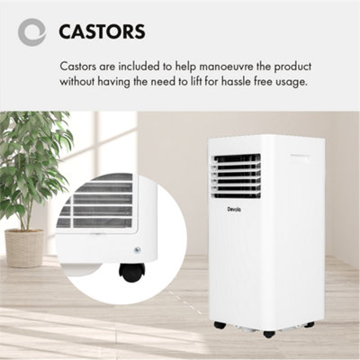 Devola Portable Air Conditioner 9000 BTU Energy Efficient, 4-in-1 with Wi-Fi, Cooling, Dehumidifier, Timer & Remote Control