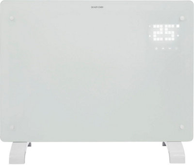 Smart Electric Glass Panel Heater 1500W WiFi &amp Alexa Timer Wall or Floor Mounted Energy Efficient Lot 20