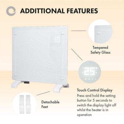 Devola Wifi Panel Heater Devola Wifi Enabled Smart Electric Glass