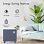 Devola Wifi Smart Electric Glass Panel Heater 1500W, Alexa Heating Control, Open Window Detection, Wall & Free Standing Grey