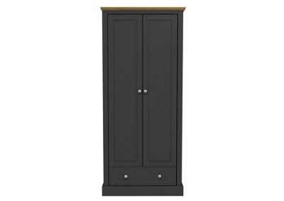 Devon 2 Door Wardrobe Charcoal