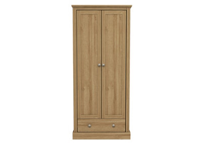 Devon 2 Door Wardrobe Oak W 79.7 x L 56 x H 181.5 cm