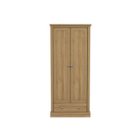 Devon 2 Door Wardrobe Oak W 79.7 x L 56 x H 181.5 cm