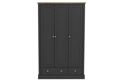 Devon 3 Door 2 Drawer Wardrobe Charcoal