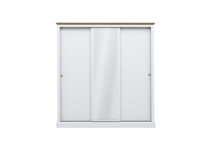 Devon 3 Door Sliding Wardrobe White