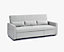 Devon 3 Seater Storage Chaise Pull Out Fabric Grey Linen Sofa bed