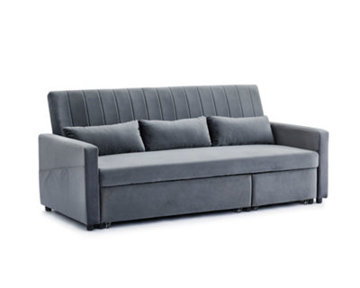 Morgan black deals convertible sofa