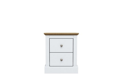 Devon Bedside Cabinet White W 45.9 x L 39.5 x H 55.2 cm