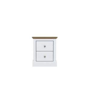 Devon Bedside Cabinet White W 45.9 x L 39.5 x H 55.2 cm