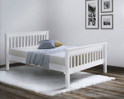 Devon White Wooden Bed Frame - 4ft Small Double