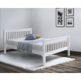 Devon White Wooden Bed Frame - 4ft Small Double