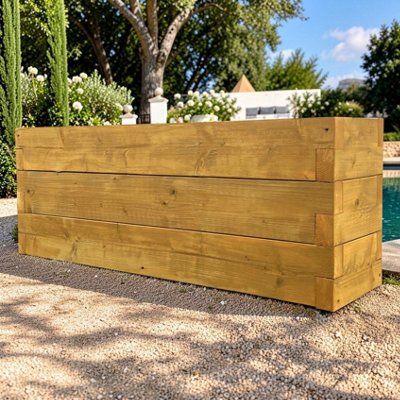Devonshire Wooden Planter Trough - Harvest Gold 120x40x45 cm (LxDxH)