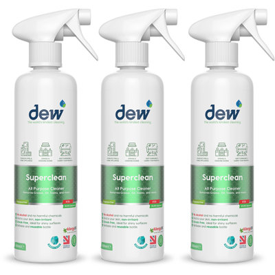 Dew Products Superclean Fragrance-Free All Purpose Cleaner 500ml x 3 Pack