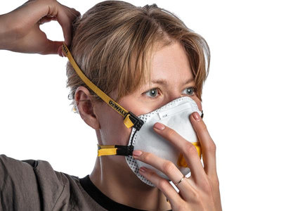 Dewalt 10 Pack FFP2 Face Masks Disposable Particulate Respirator Dust Mask - 5