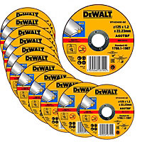 Dewalt 125mm 4.5" 1.2mm Thin INOX Metal Cutting Disc 22mm Bore Flat Disc x 12