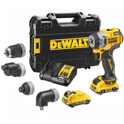 Dewalt 12v XR DCD703L2T Brushless 4X Multi-Head Drill Driver + Charger 2 x 3ah