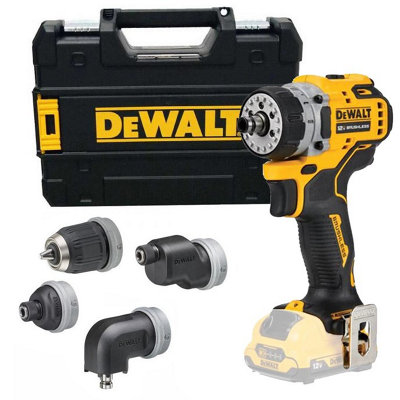 Dewalt 12v XR DCD703NT Brushless 4 X Multi Head Drill Driver Bare + Tstak Case