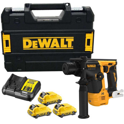 Dewalt 12v XR DCH072L2 Brushless SDS Compact Hammer + Charger + 3x 3Ah Tstak